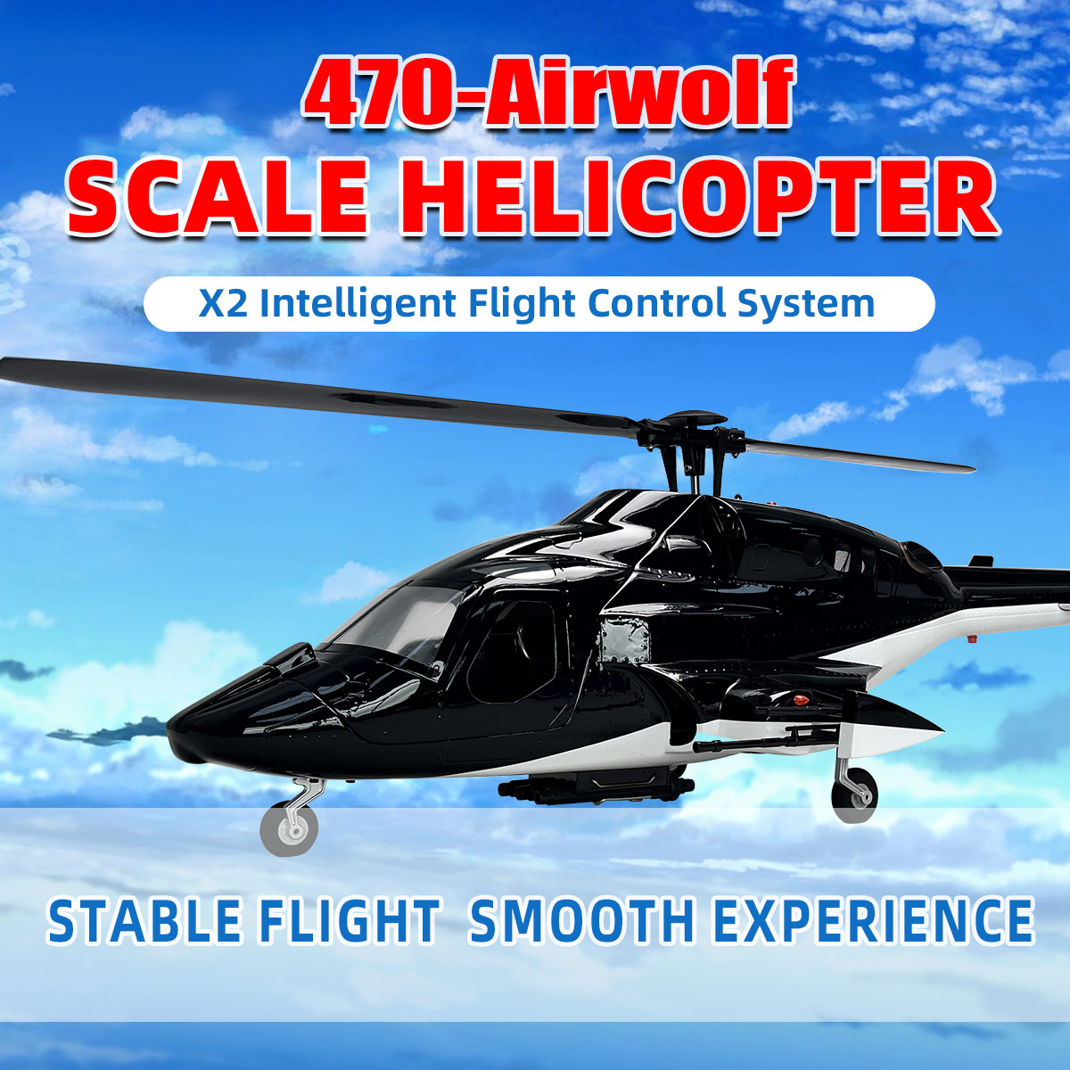 Rc Helicopter Nitro - Helicóptero de escala Airwolf RTF RC,