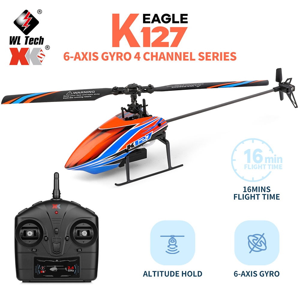 Rc Helicopter Blade - WLtoys-Mini helicóptero teledirigido XK K127, 2,4G,