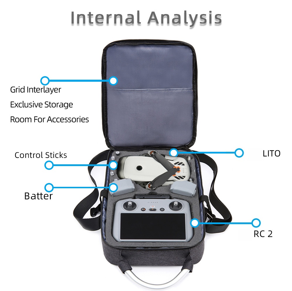 Rc Helicopter Bag - Bolsa protectora para DJI Lito X1/
