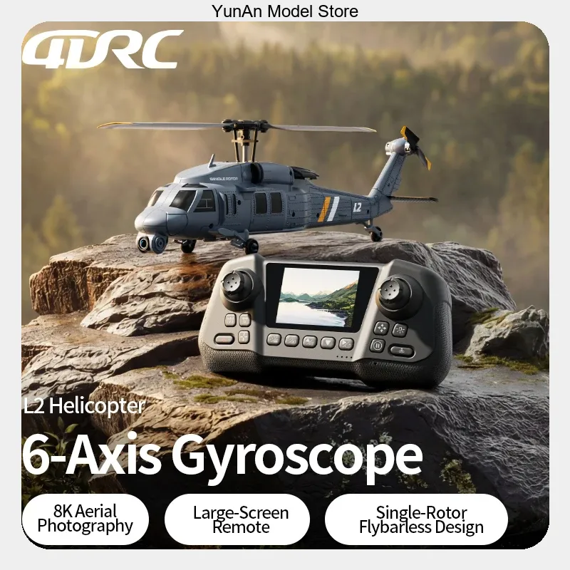 Helicóptero RC 4DRC L2 8K UHD  - Rc Helicopter Single Rotor reseña y precio