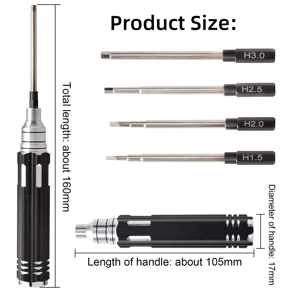 Destornillador hexagonal 4 en  - Rc Helicopter Tool Kit reseña y precio